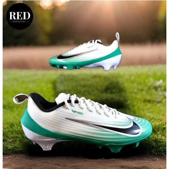 Nike Vapor Speed 3 Football Cleats White Stadium Green HM8849-100 - Men's Size 8 - Picture 1 of 14